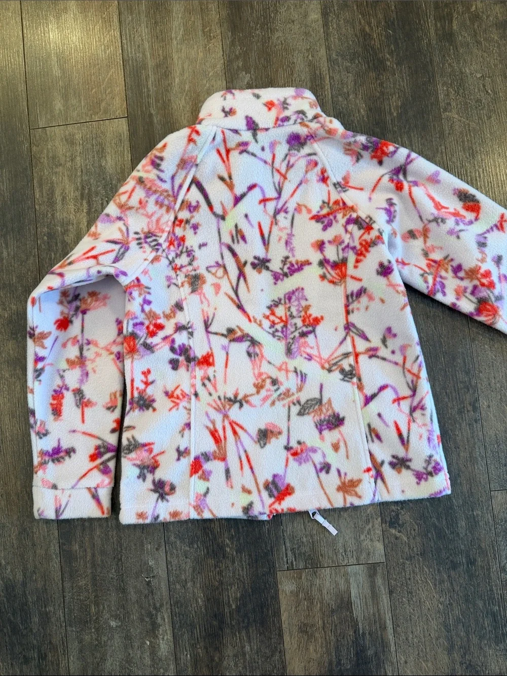 Columbia Kids Pink Floral Full-Zip fleece jacket